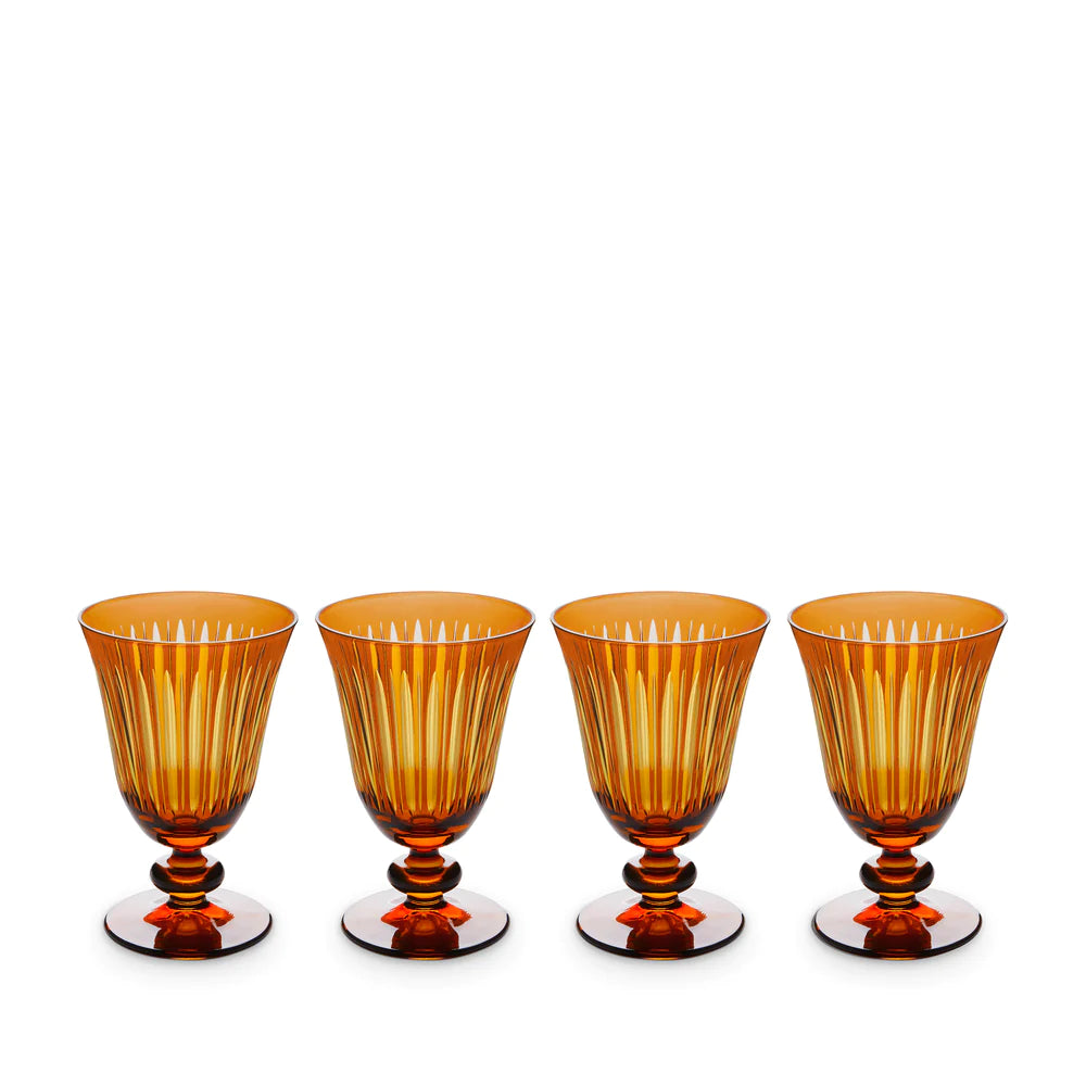Prism Wine Glasses Amber