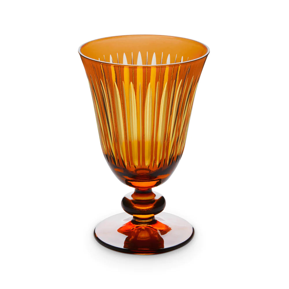 Prism Wine Glasses Amber