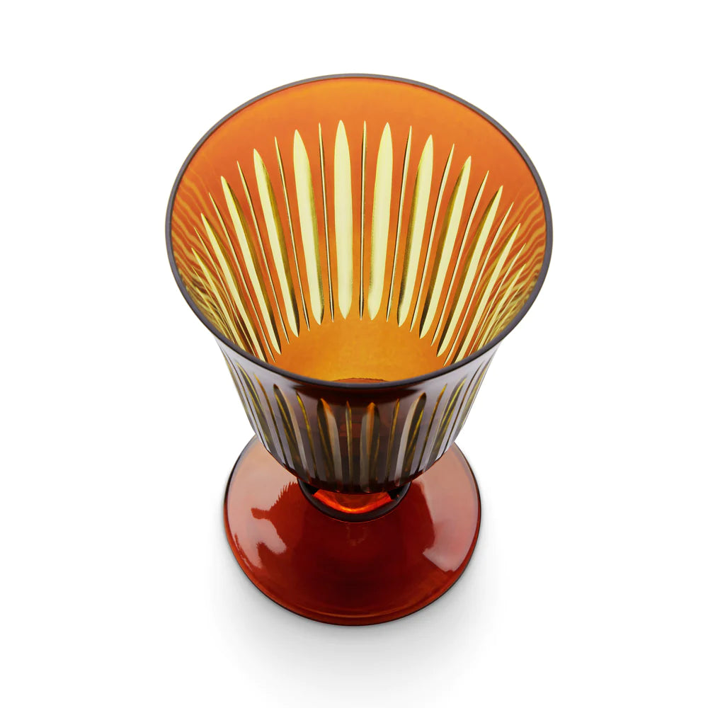 Prism Wine Glasses Amber