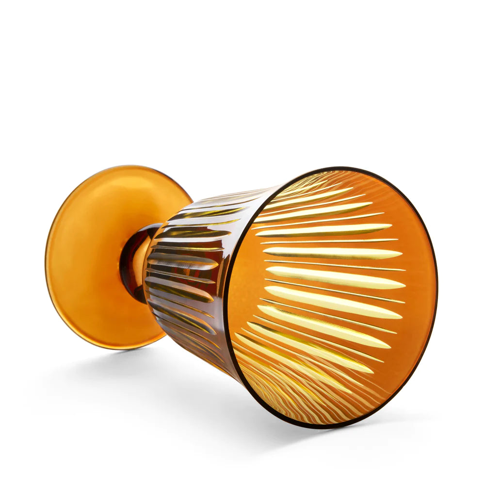 Prism Wine Glasses Amber