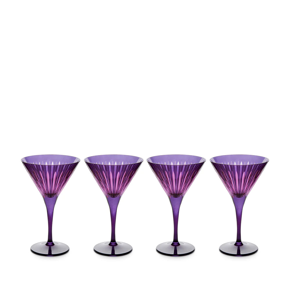 Prism Martini Glasses Purple