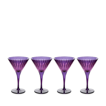 Prism Martini Glasses Purple
