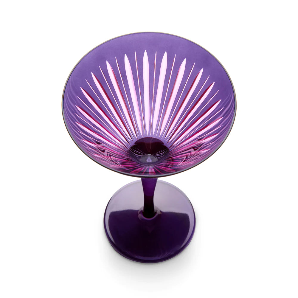 Prism Martini Glasses Purple