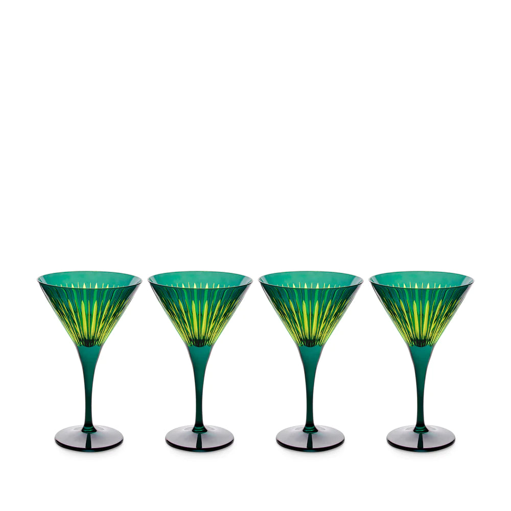 Prism Martini Glasses Green