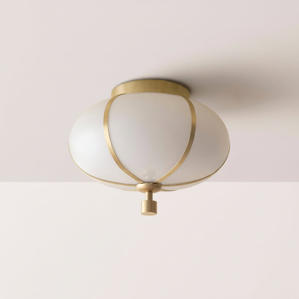 Rib Flush Mount Small Ellipse