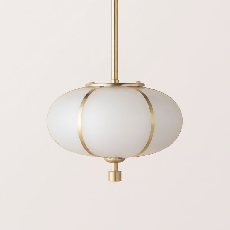 Rib Pendant Small Ellipse
