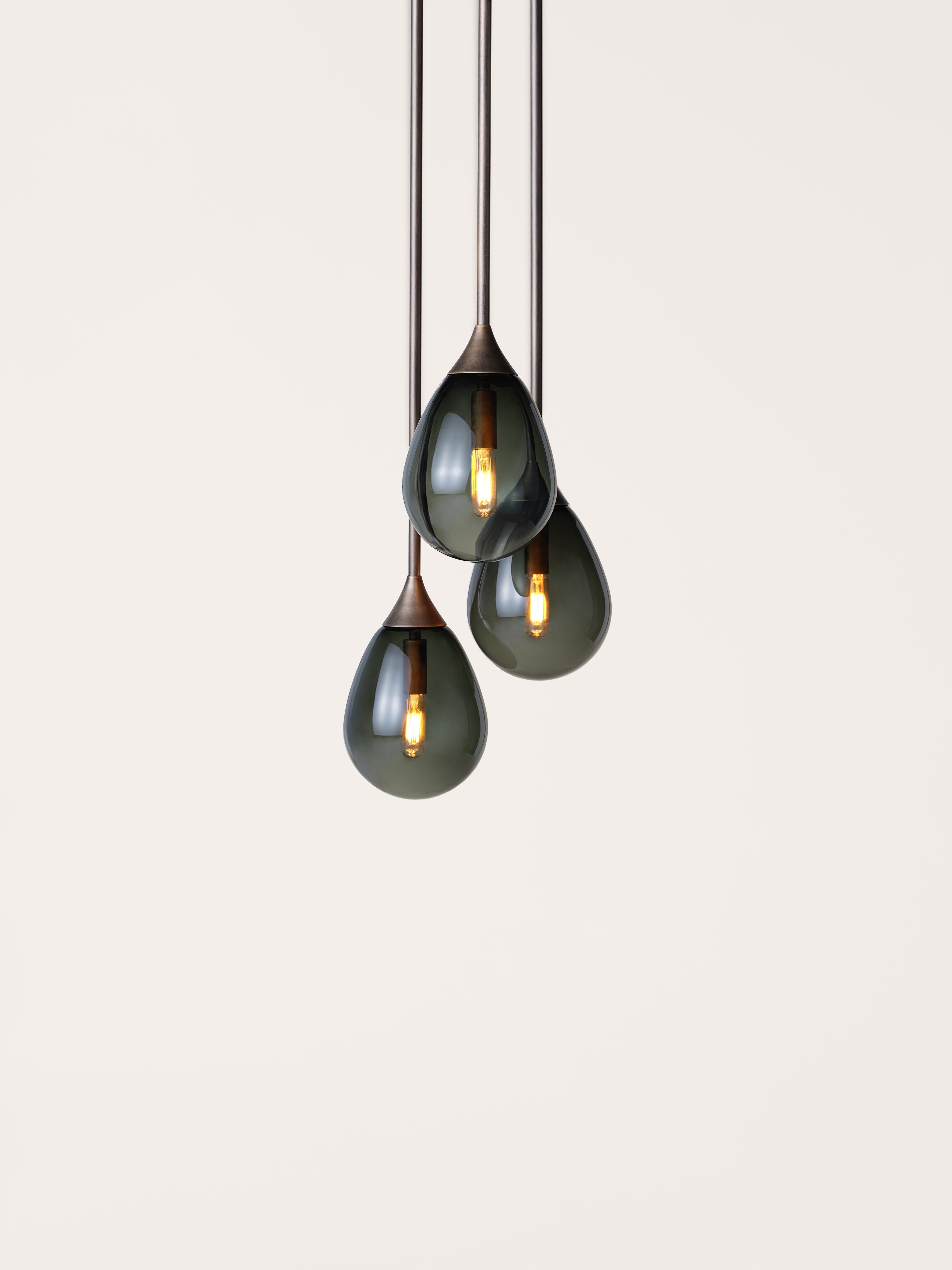 Teardrop Pendant 3 Cluster Small