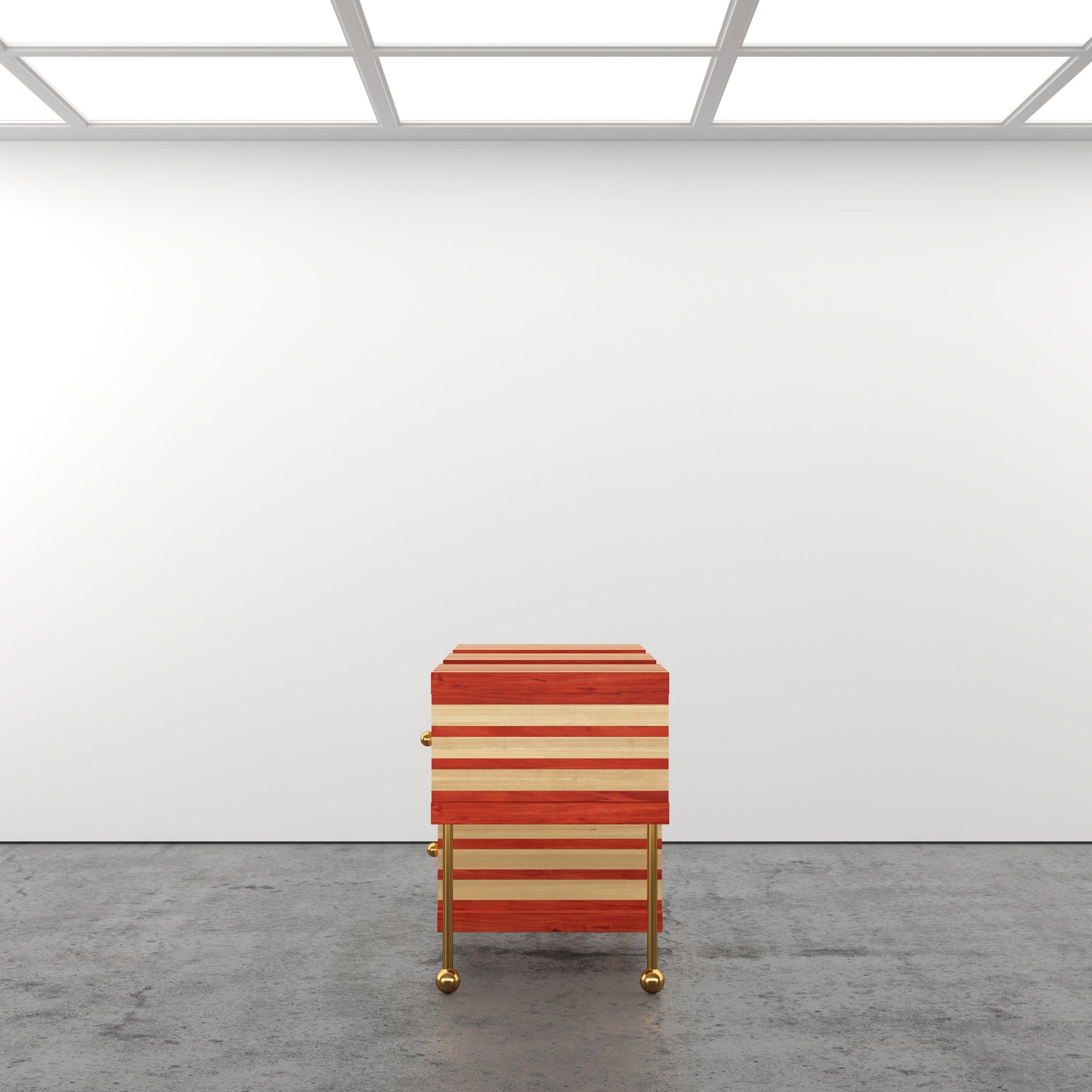Striped Cube Credenza