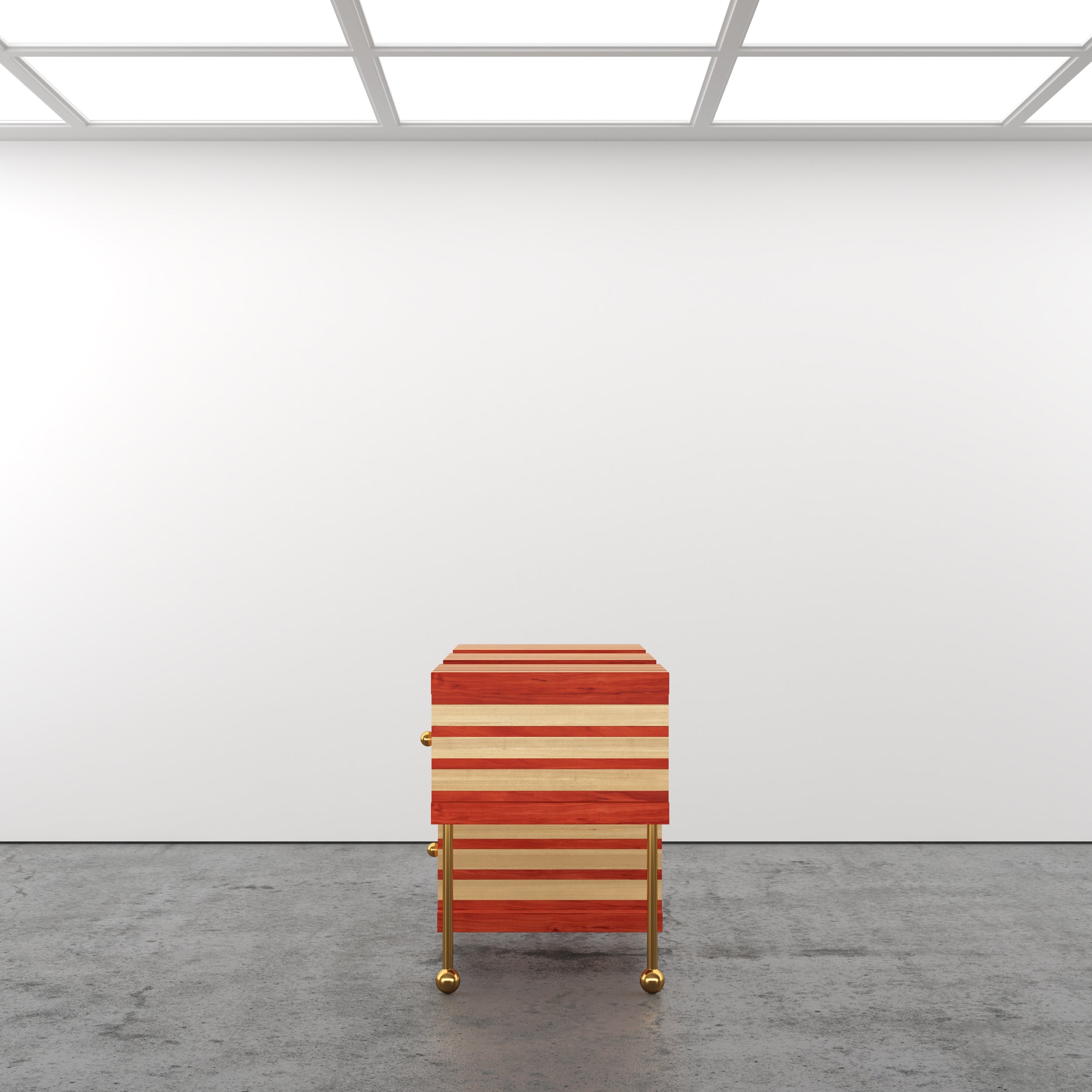 Striped Cube Credenza