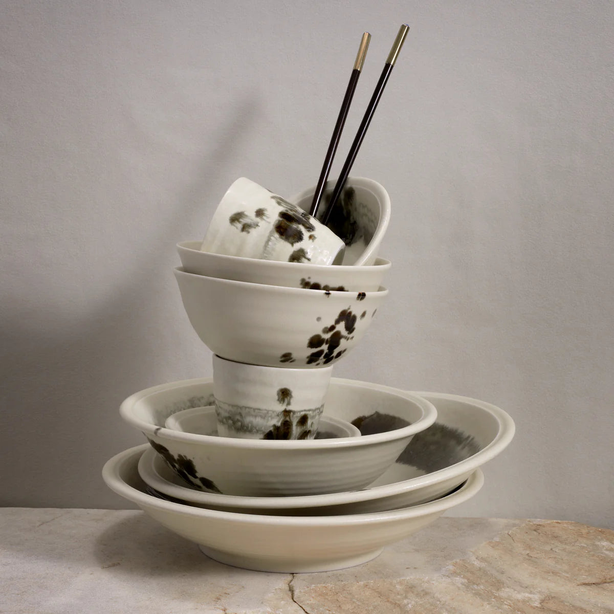 Sumi Brush - Soup Plate