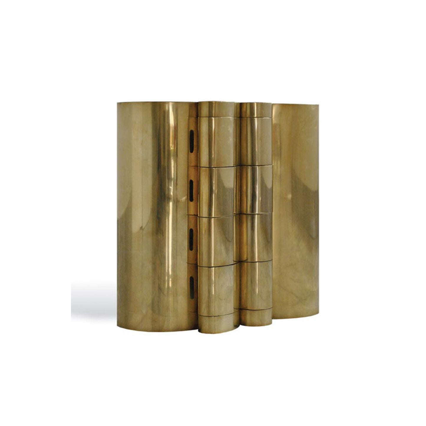 Susu Brass Bedside Table (4 Drawers)