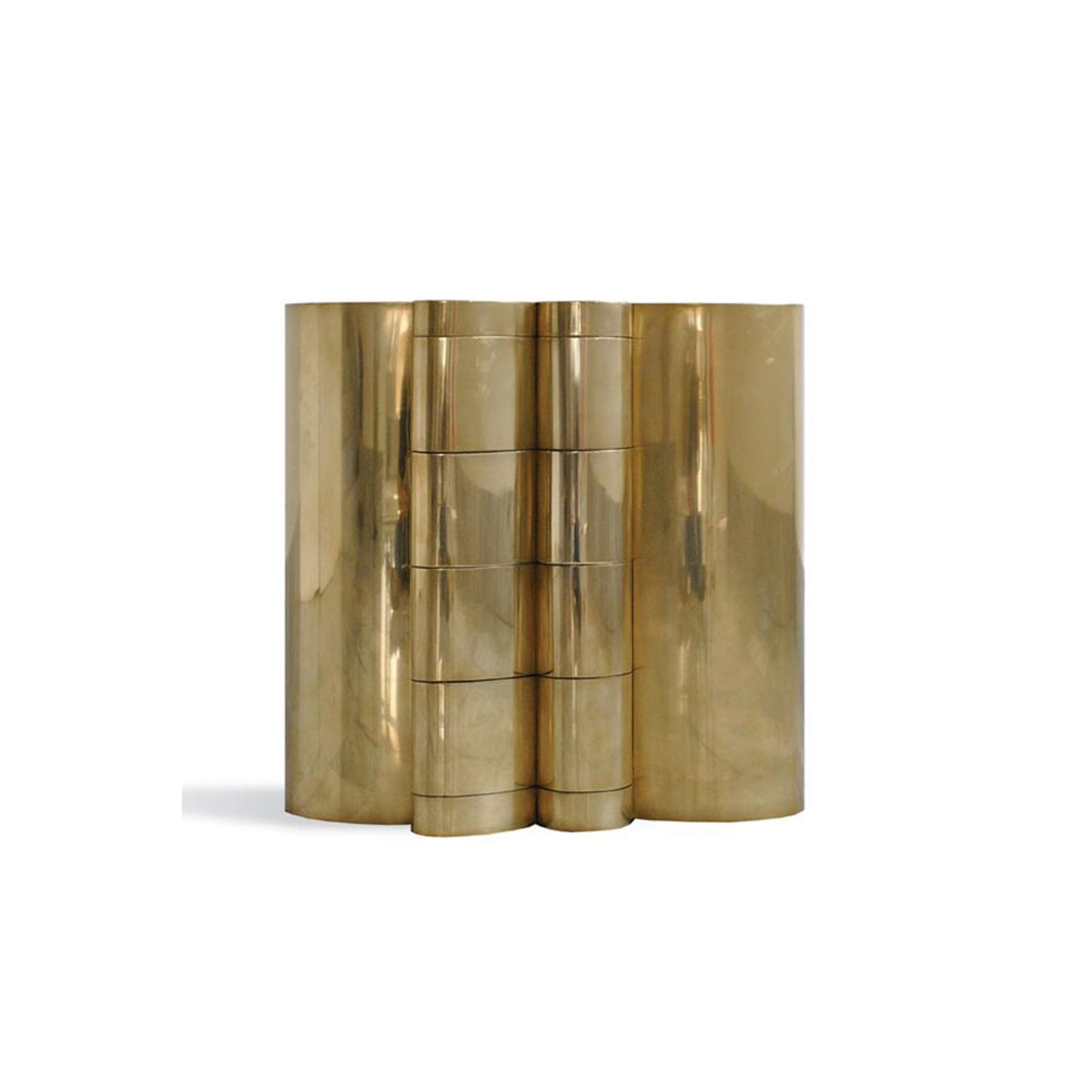Susu Brass Bedside Table (4 Drawers)