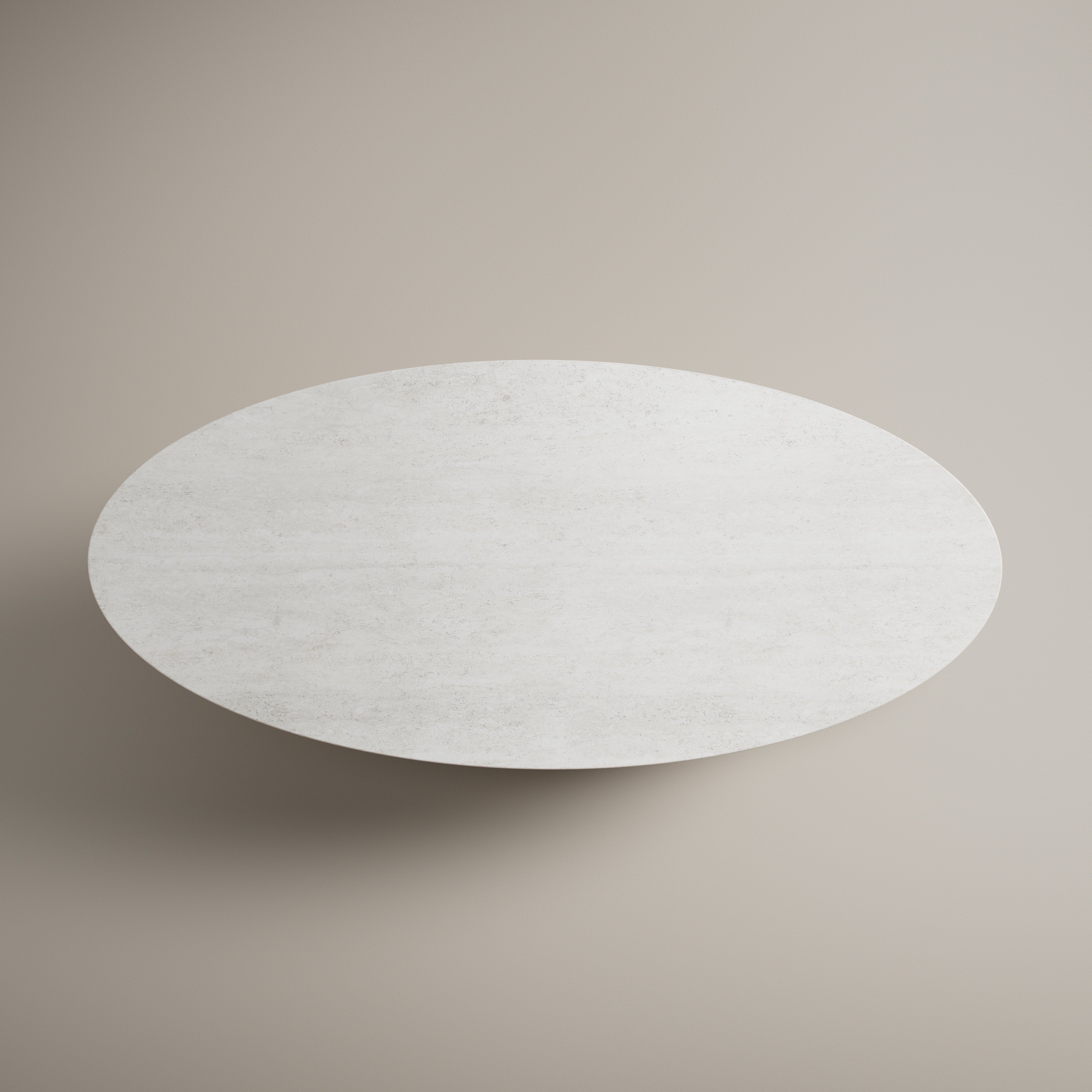 Tomoon Dining Table Oval - Travertine Osso