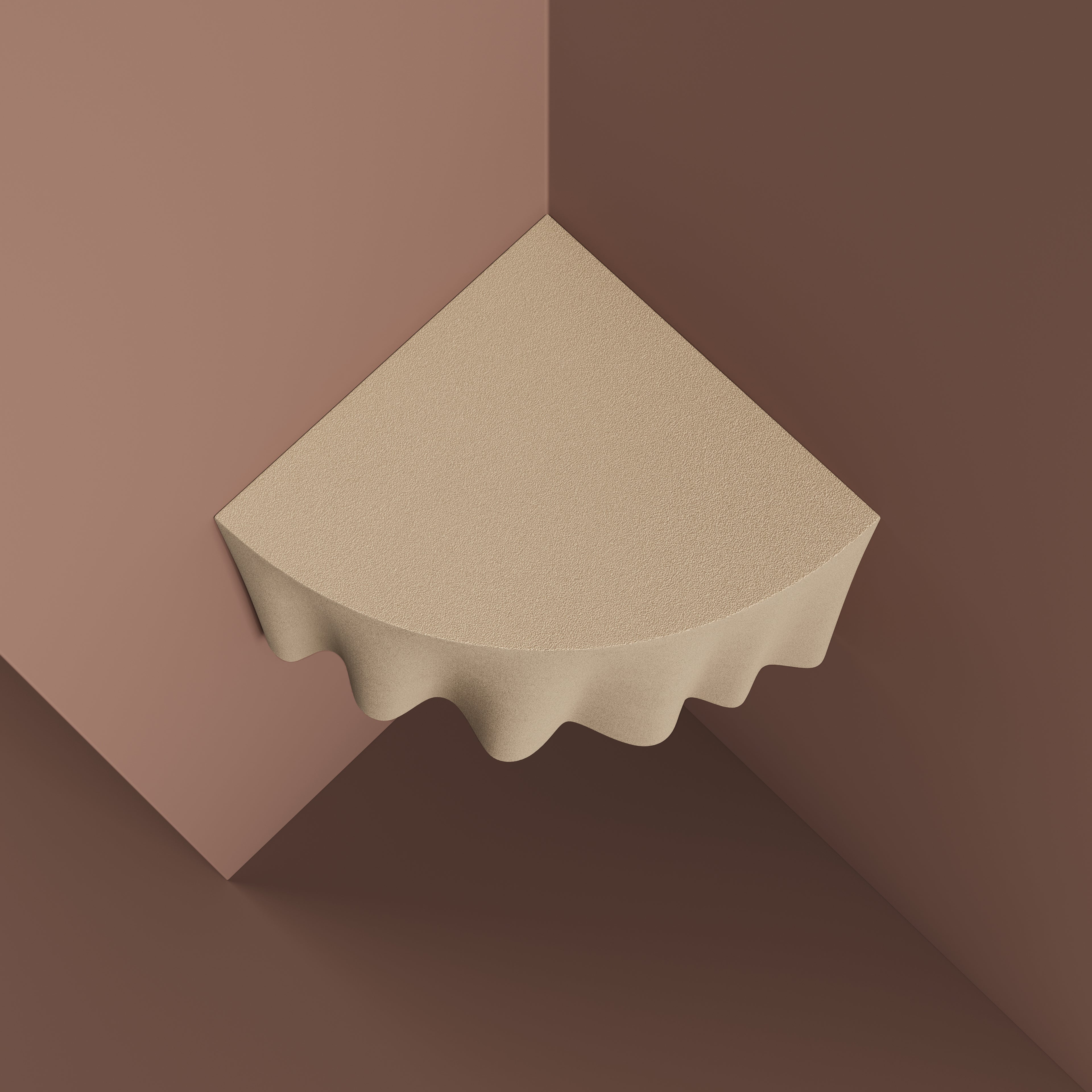 DUK Quartz Sand Wall-Mounted Side Table