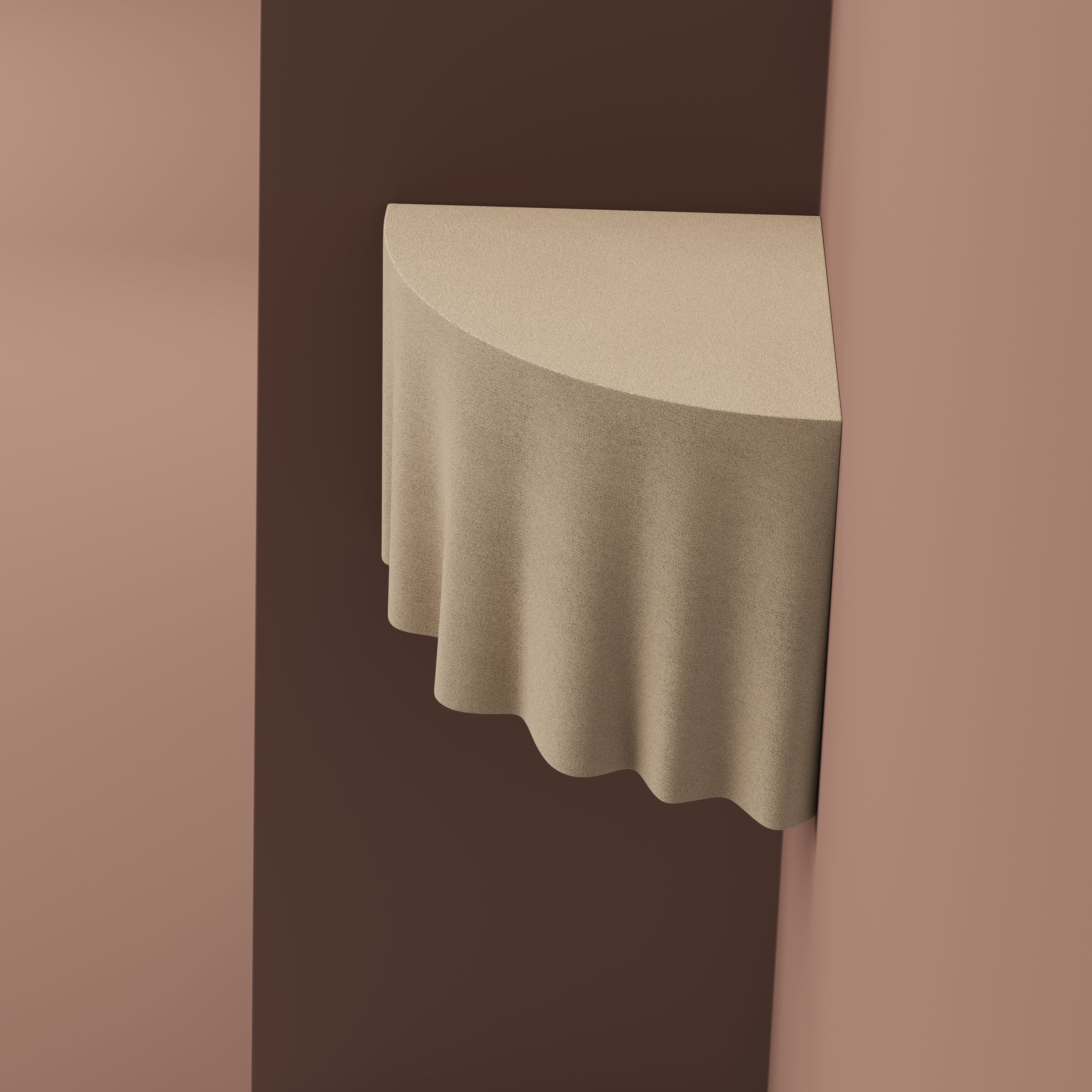 DUK Quartz Sand Wall-Mounted Side Table