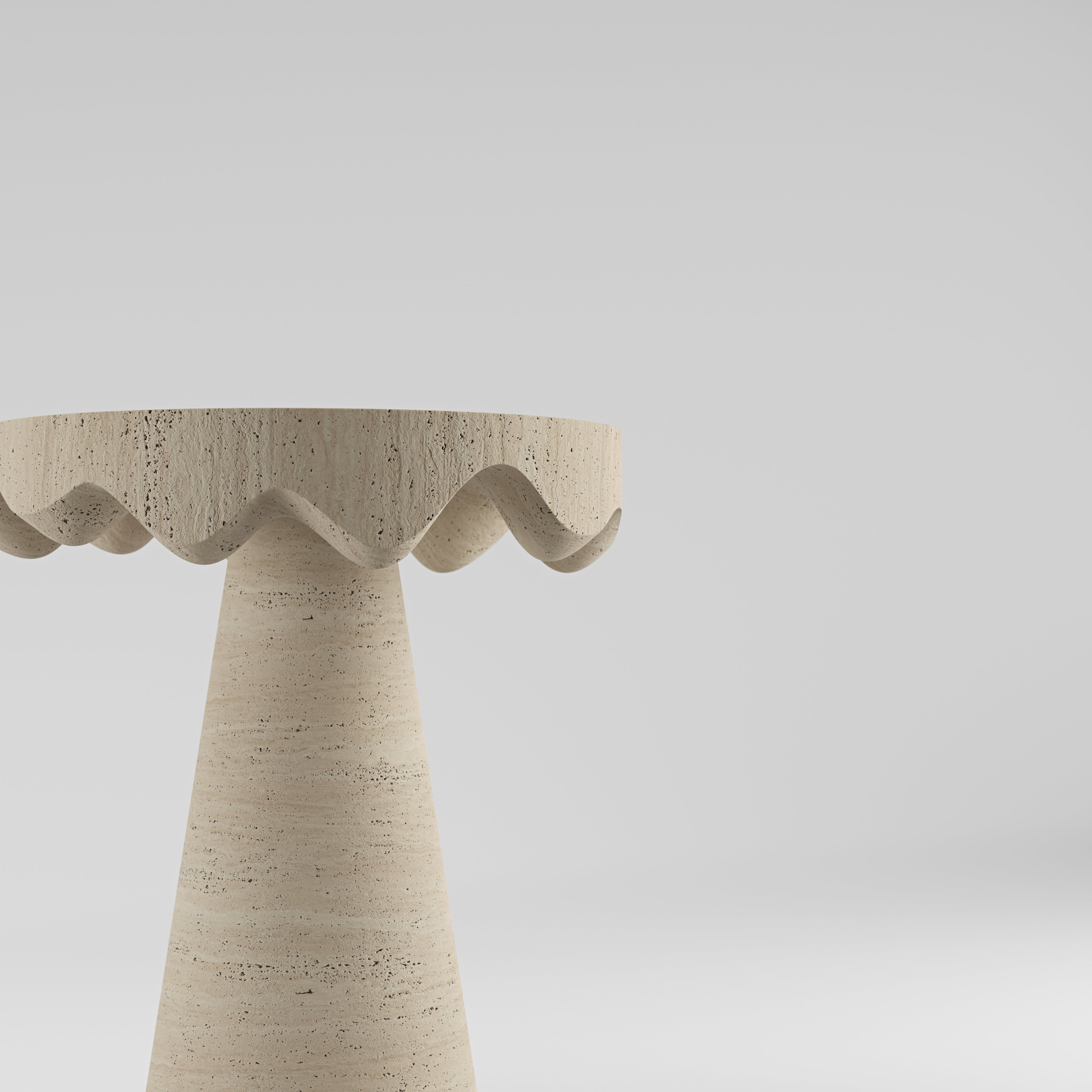 Dripotlé Travertine Side Table