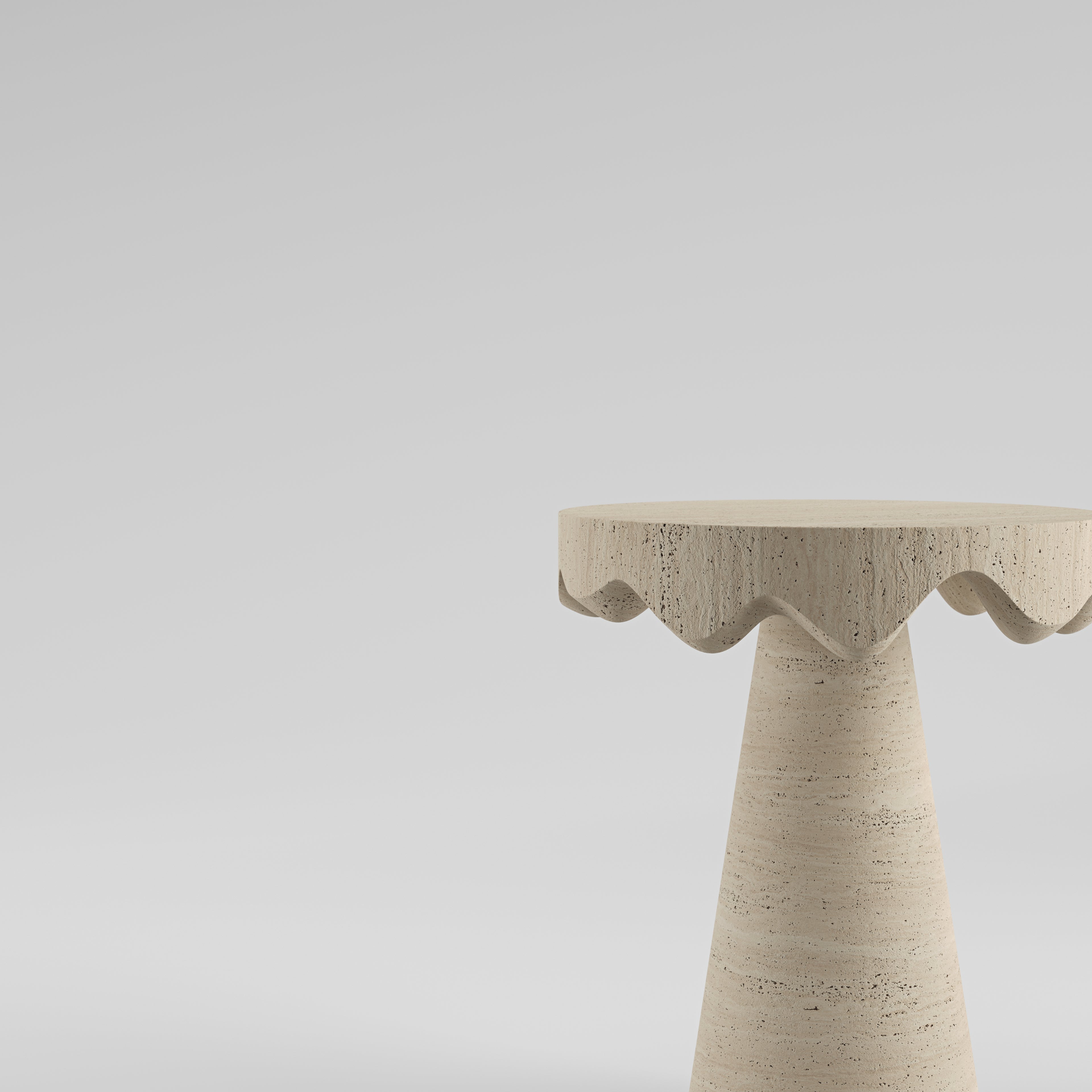 Dripotlé Travertine Side Table