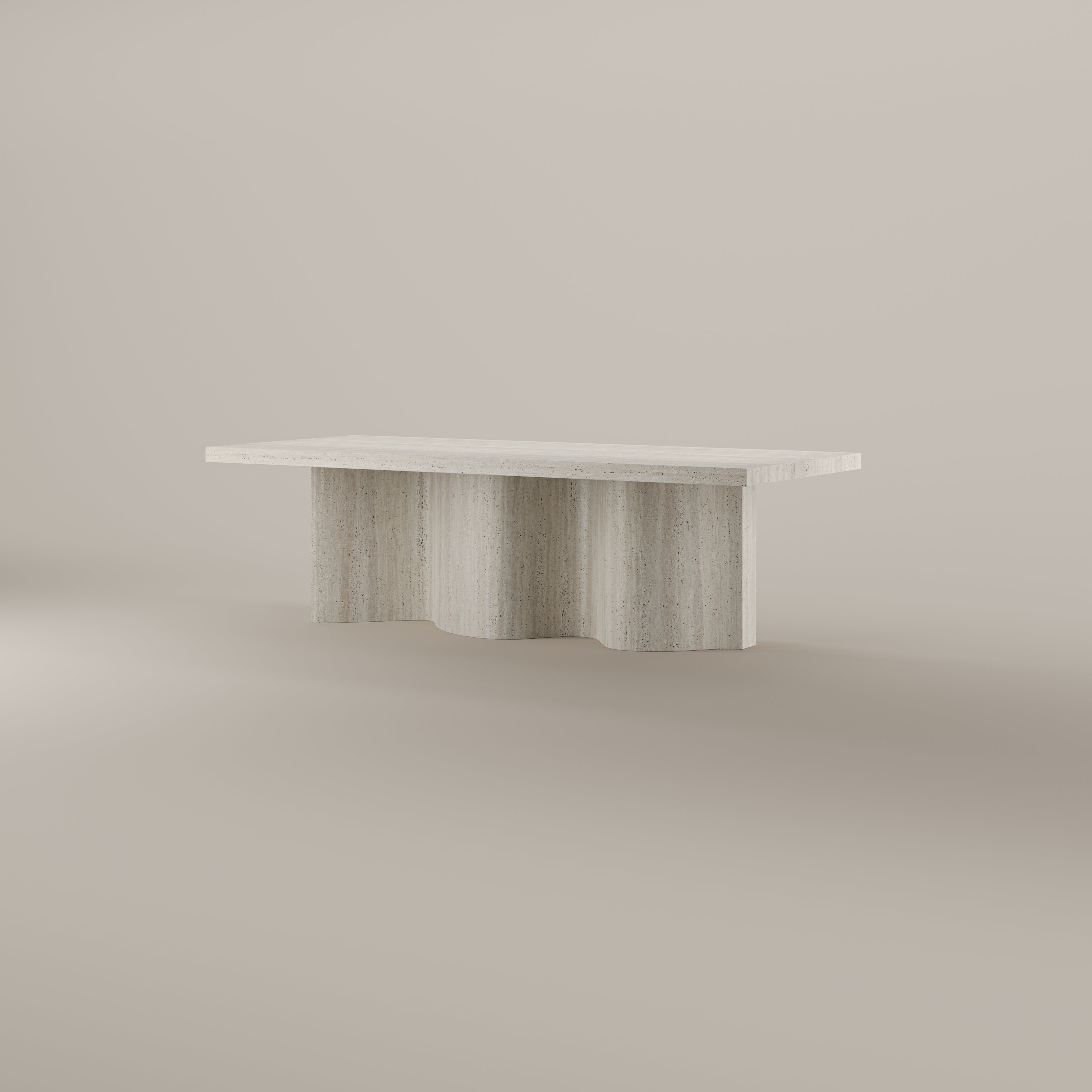 Cadence Travertine Sculptural Dining Table
