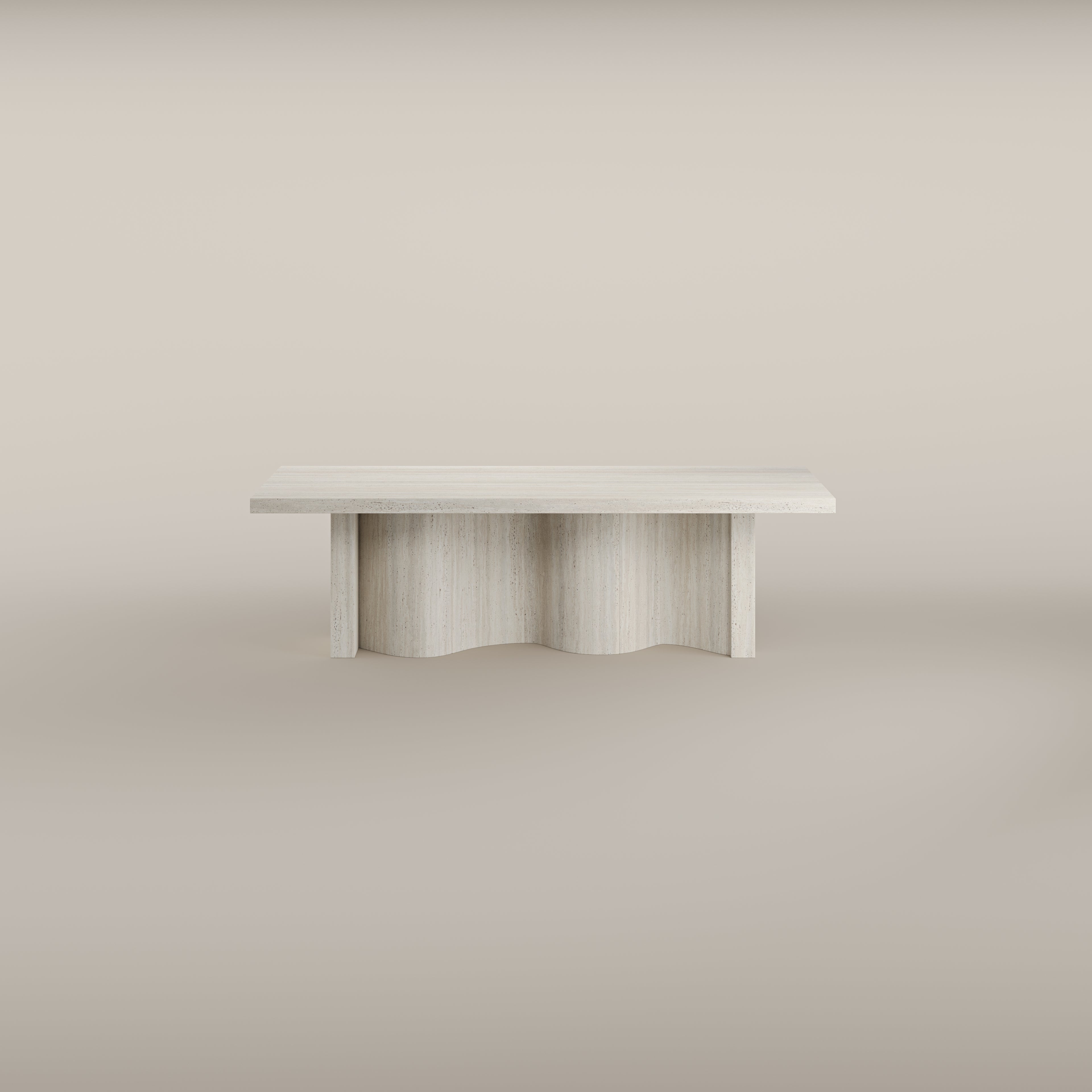 Cadence Travertine Sculptural Dining Table
