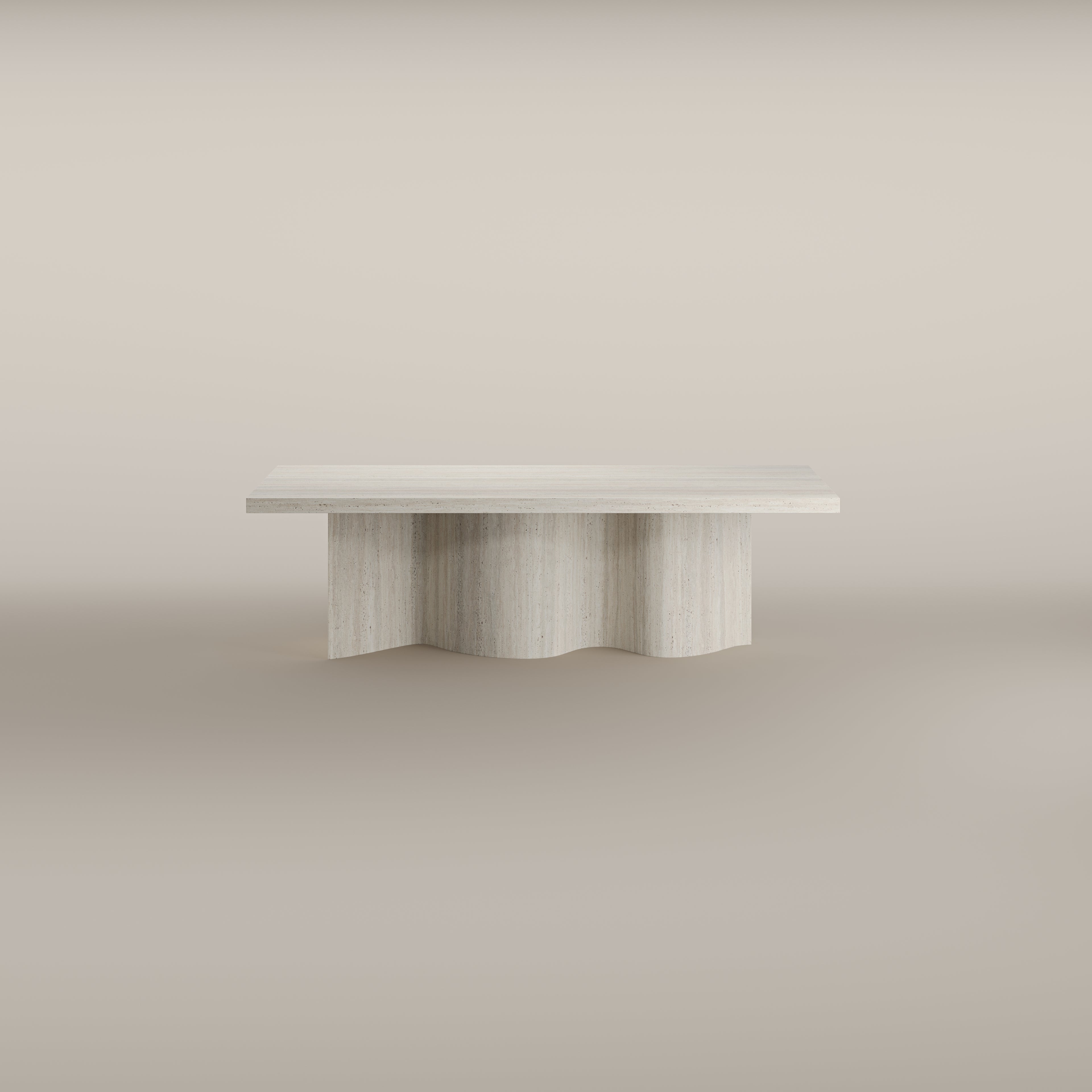Cadence Travertine Sculptural Dining Table