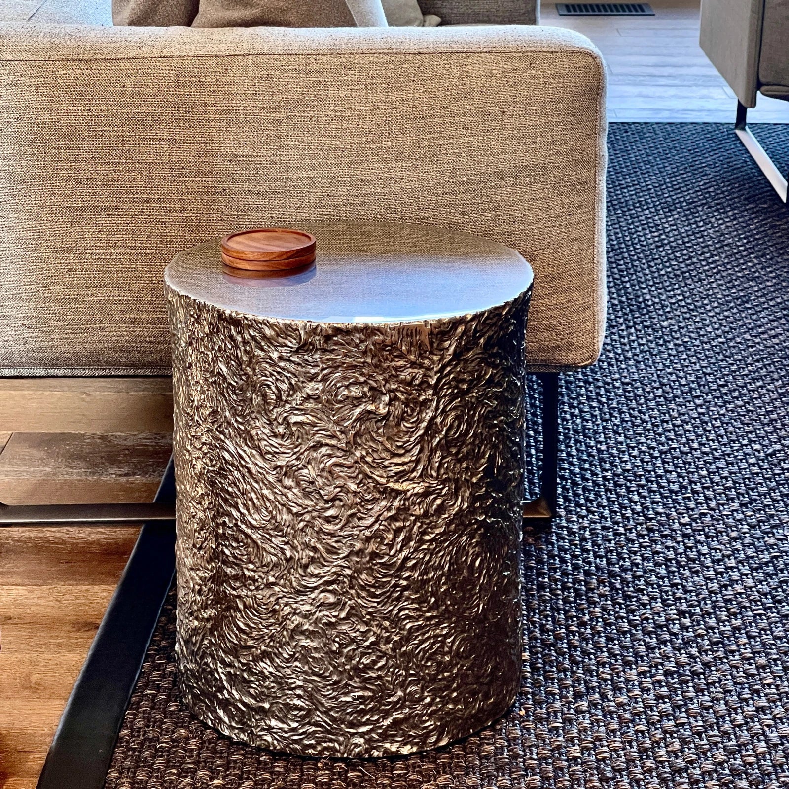 Torn Steel Side Table