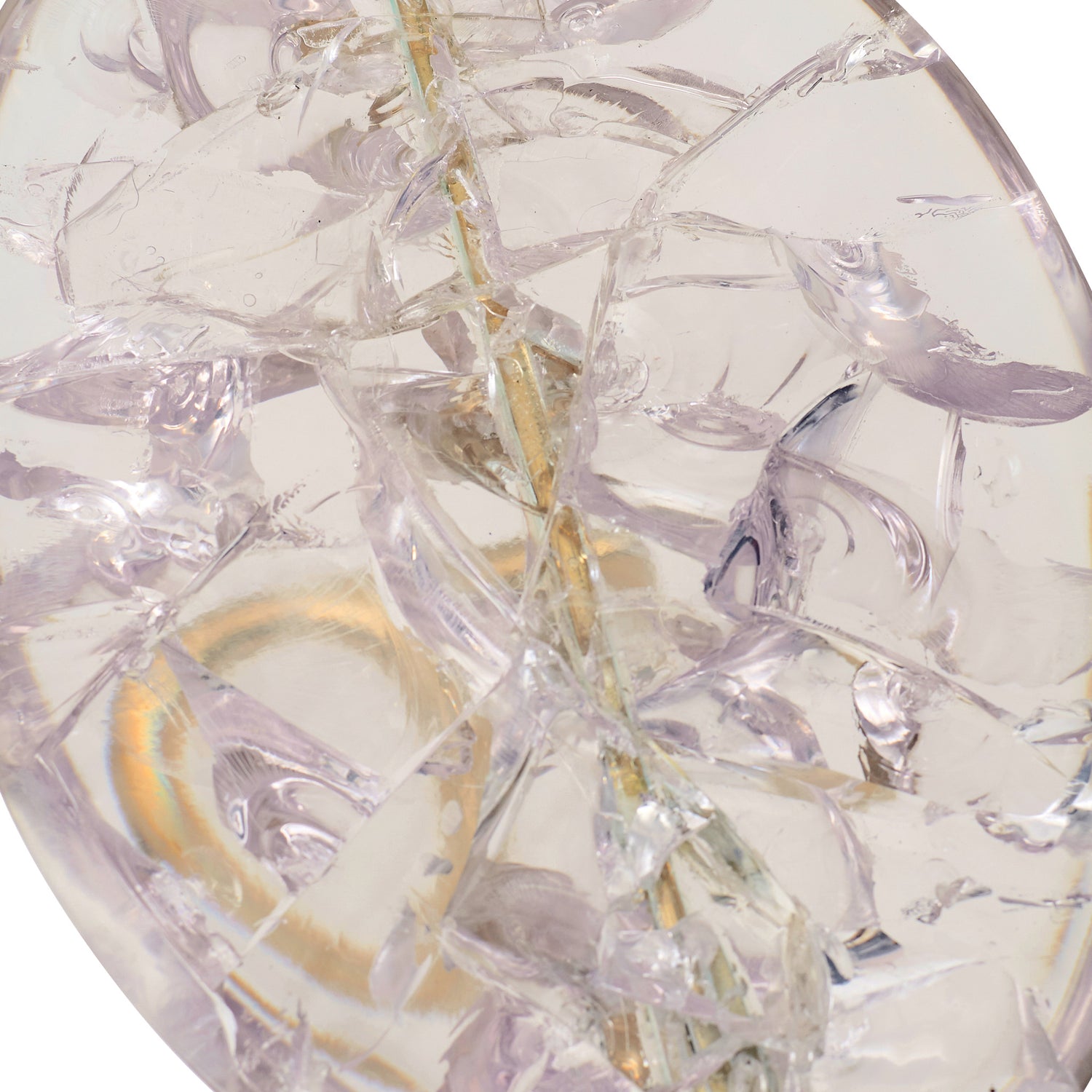 Uovo Ice Cracked Resin Side Table