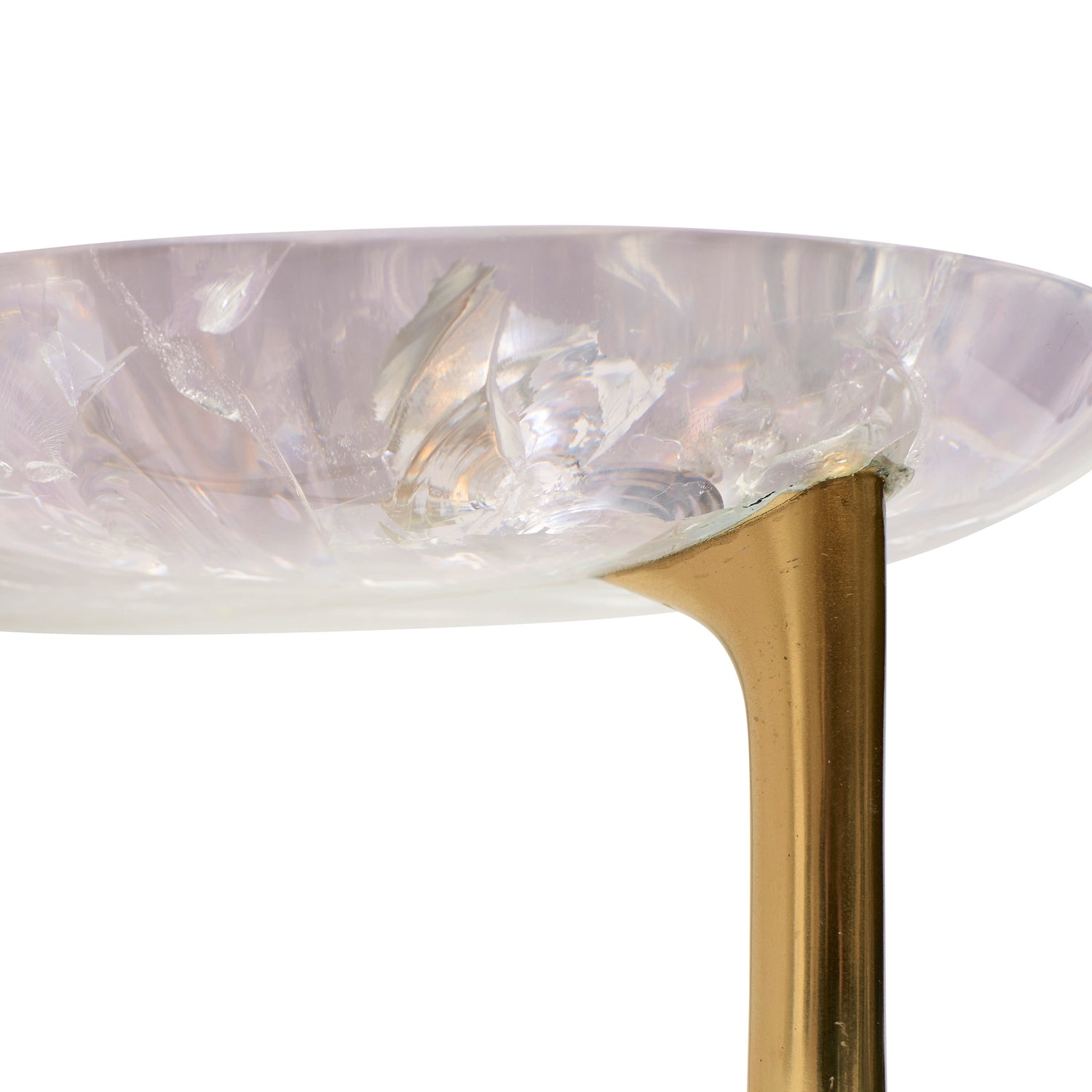 Uovo Ice Cracked Resin Side Table