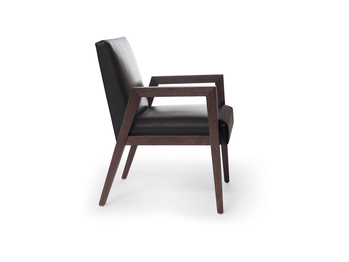 Reed Arm Chair with Wood Arm