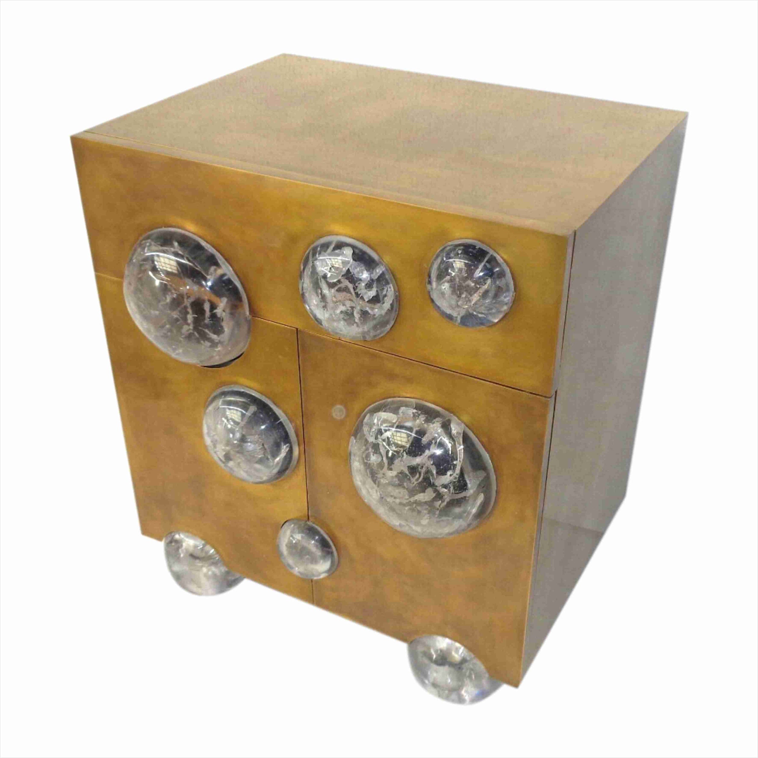 Bubble Nightstand Brass