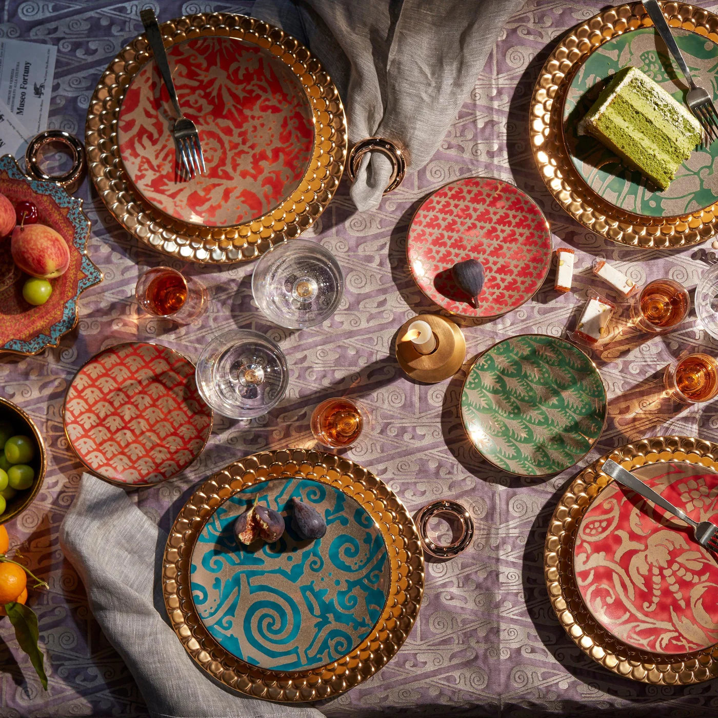 Fortuny Uccelli Dessert Plates