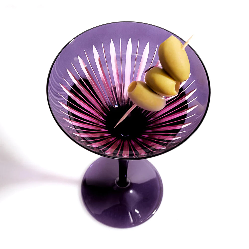 Prism Martini Glasses Purple