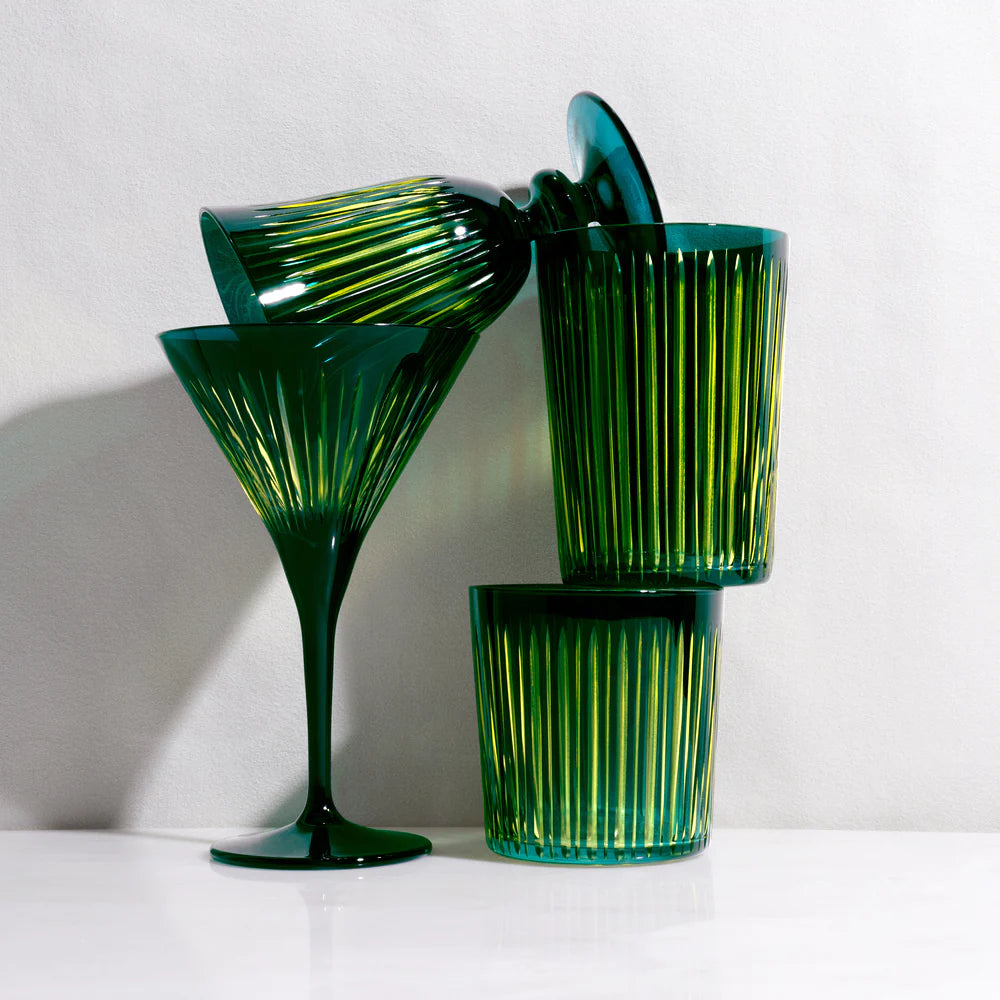 Prism Double Old Fashioned Glasses Green