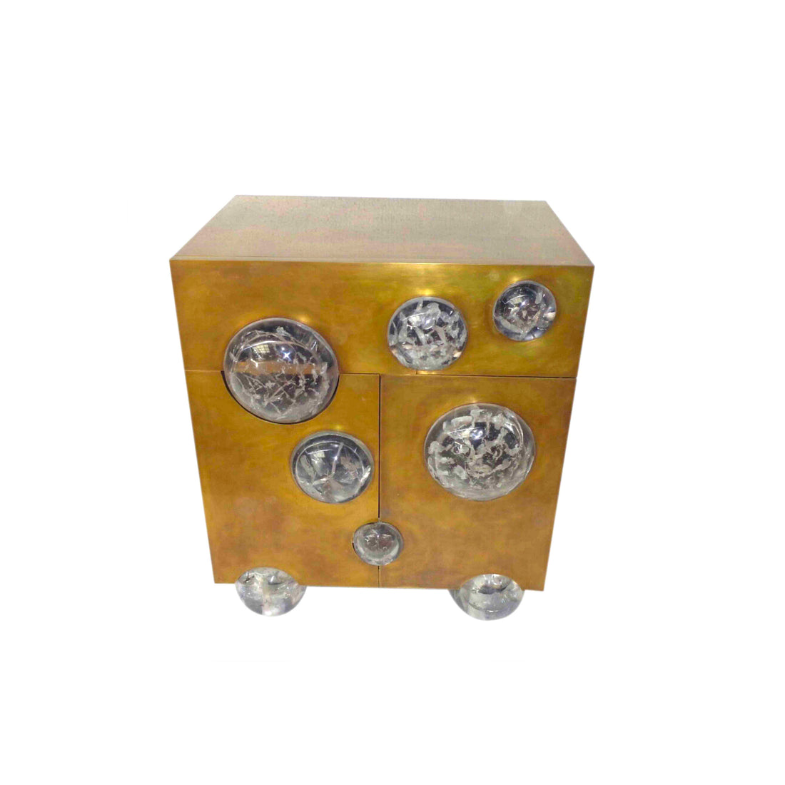 Bubble Nightstand Brass