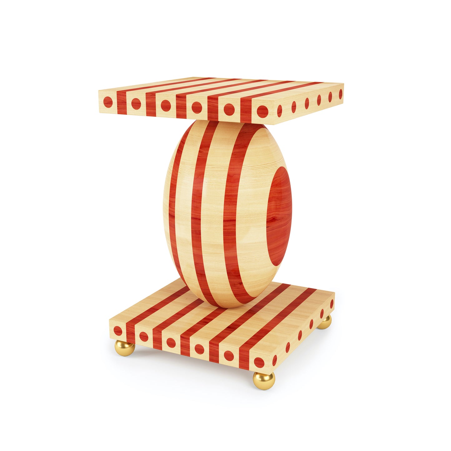 Striped Side Table