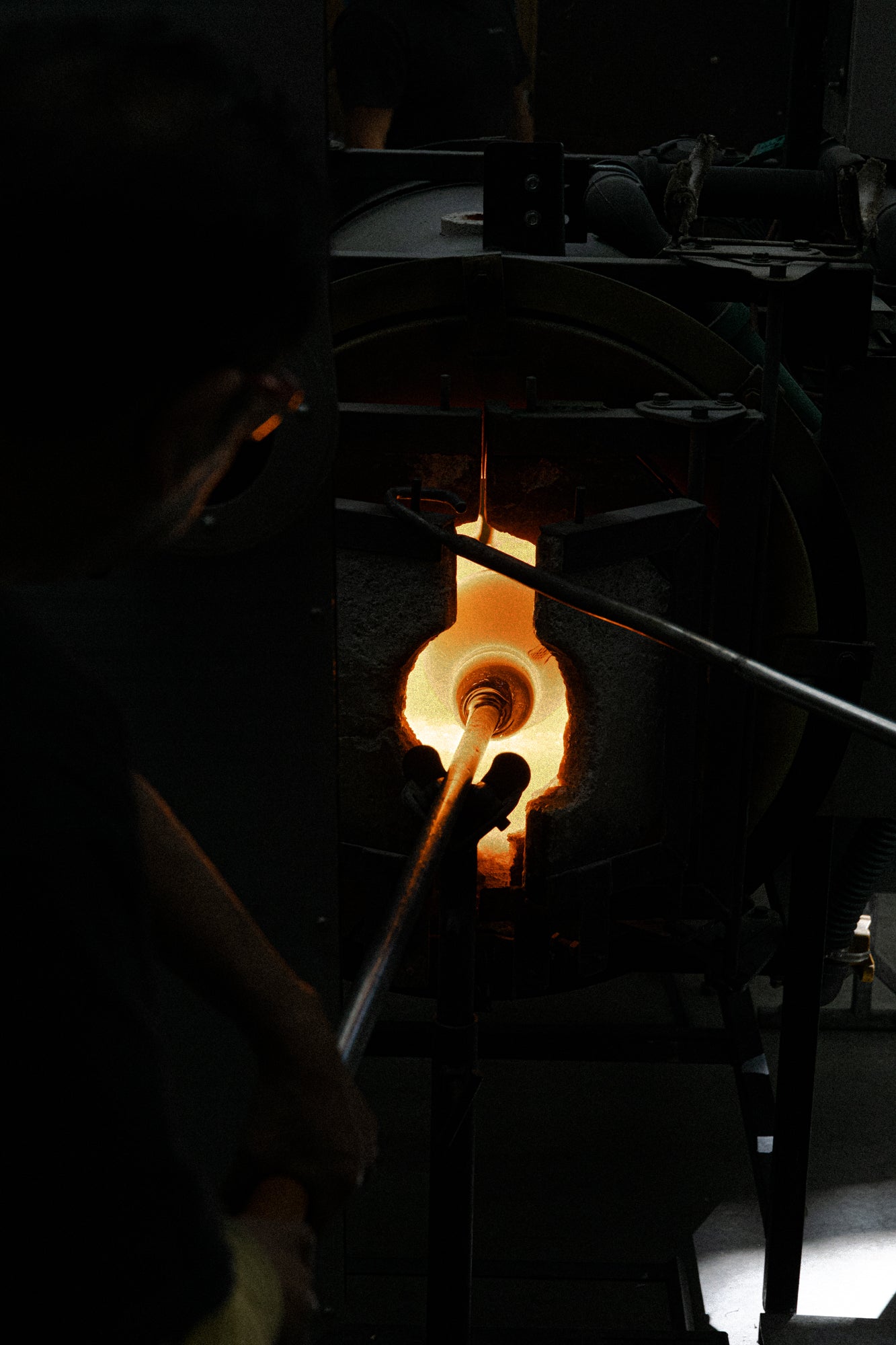 Nebula Lighting Sculpture - 3 Bubbles - Amber Glass