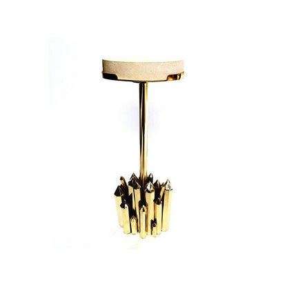 Kryptonite Drink Table (Polished Brass &amp; Shagreen)