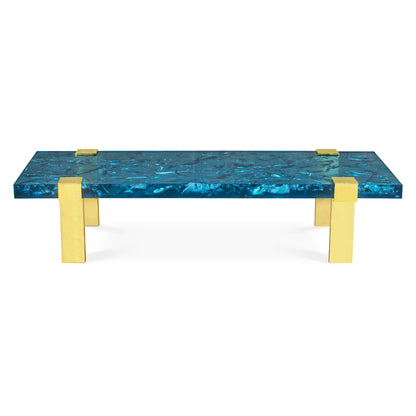 Clasp Coffee Table Ice Cracked Resin