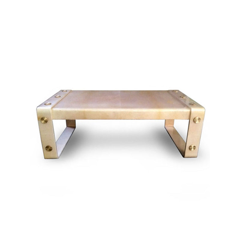 Lug Coffee Table (Natural &amp; Brass)