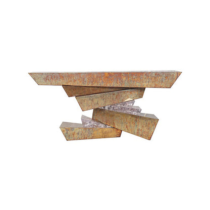 Plateau Console (Tortoise Brass &amp; Ice Resin)