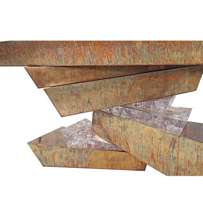 Plateau Console (Tortoise Brass &amp; Ice Resin)
