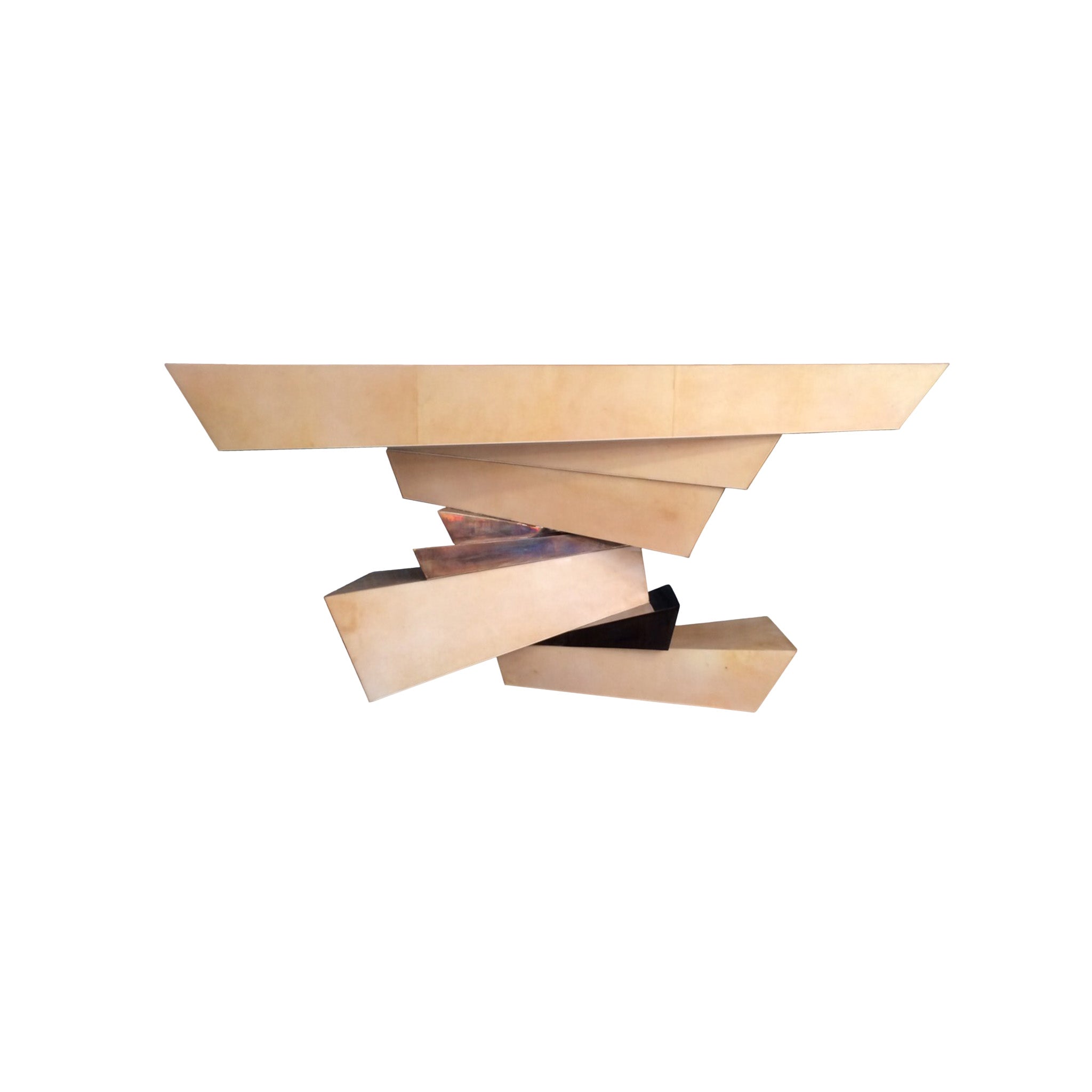 Plateau Console (Natural &amp; Bronze)