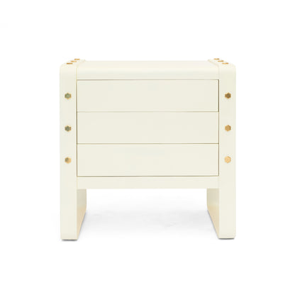 Lug Bedside Table (Bleached Brass)