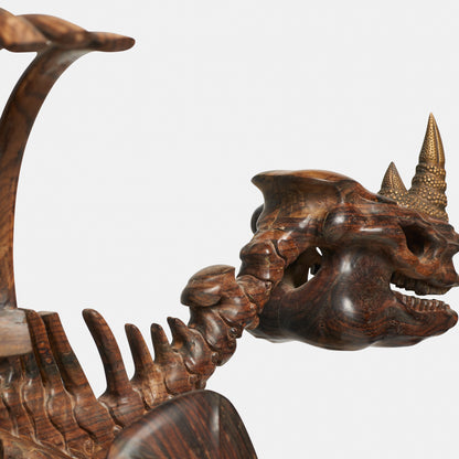 Ebony Rhino Skeleton Console