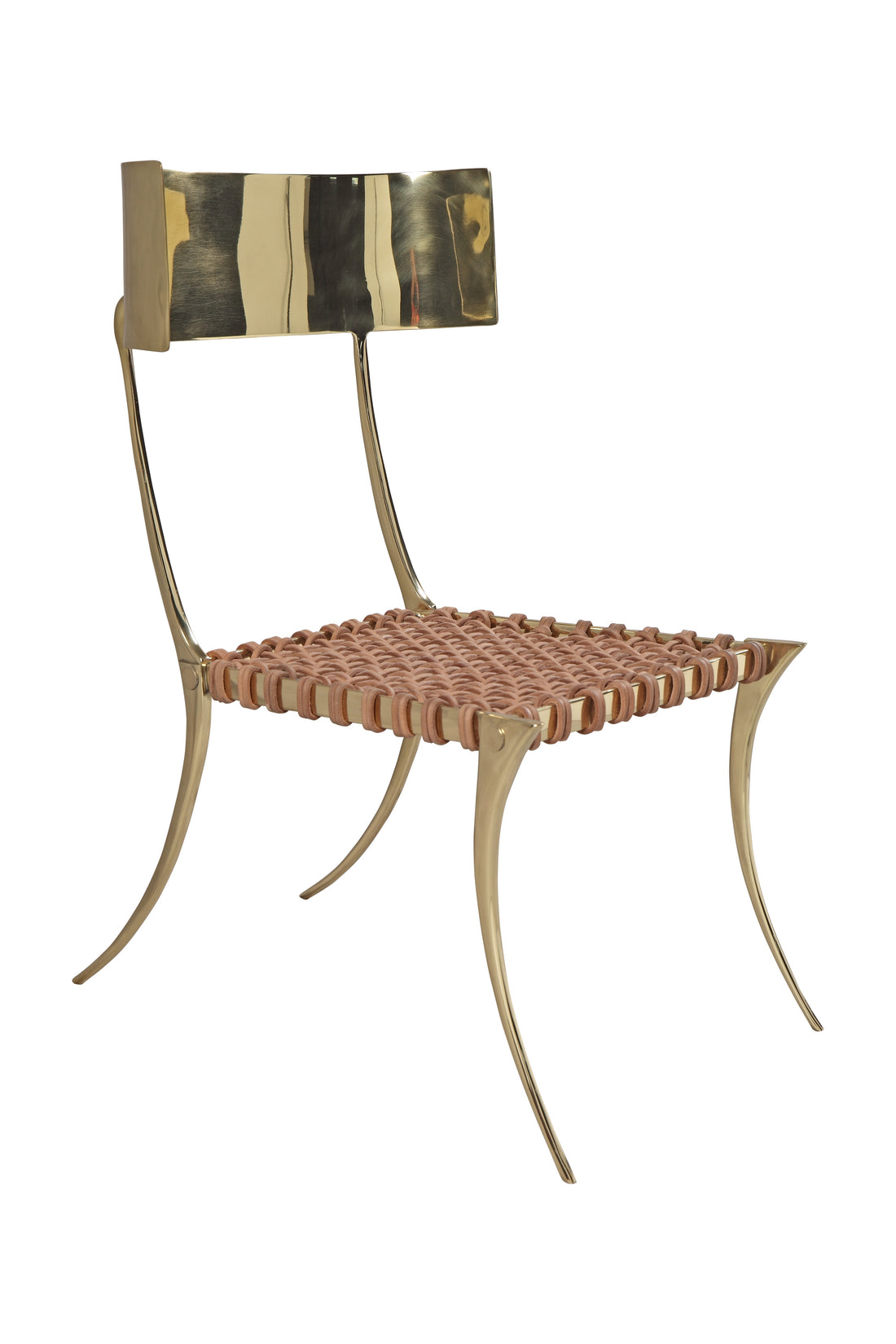 Brass Klismos Chair