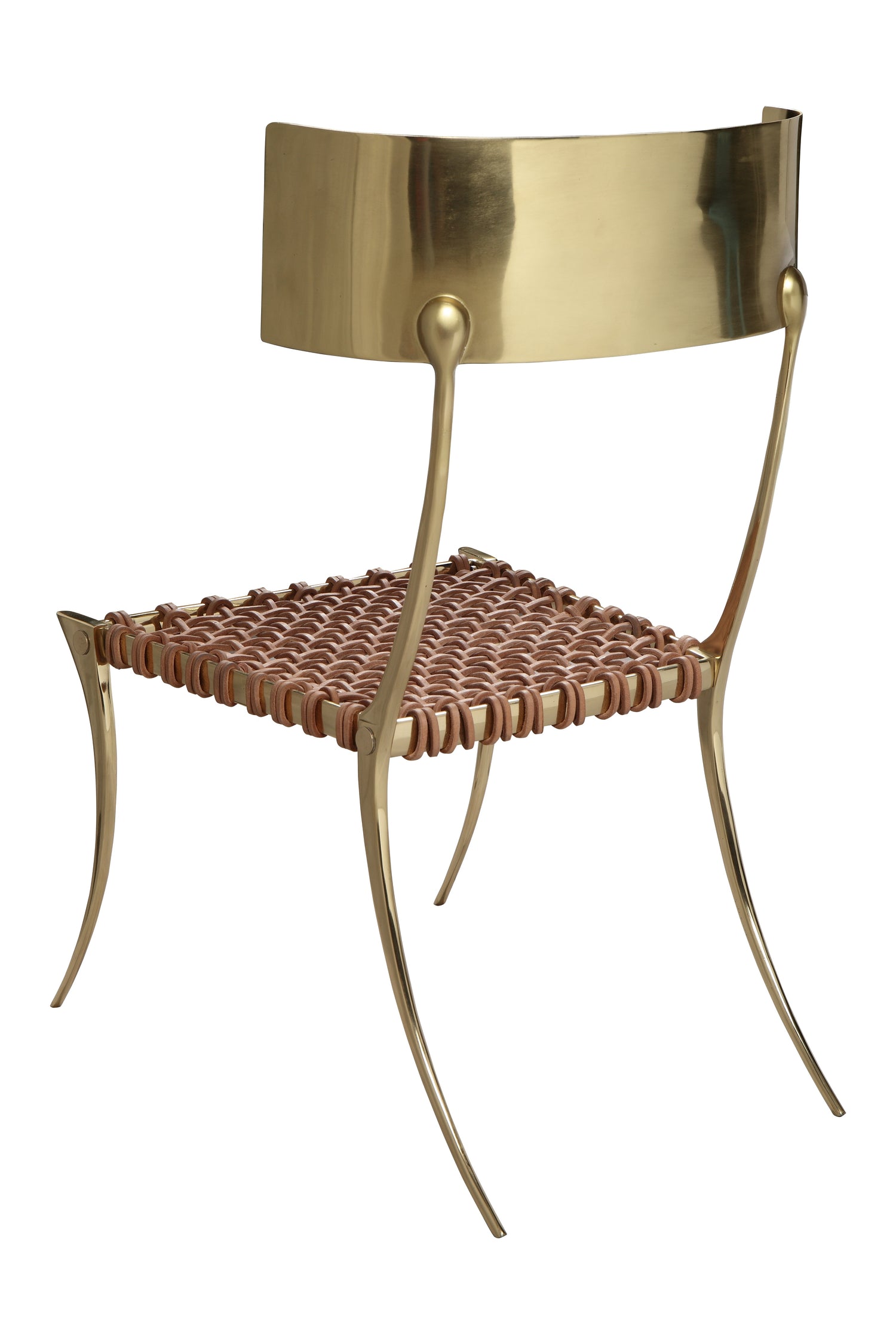 Brass Klismos Chair