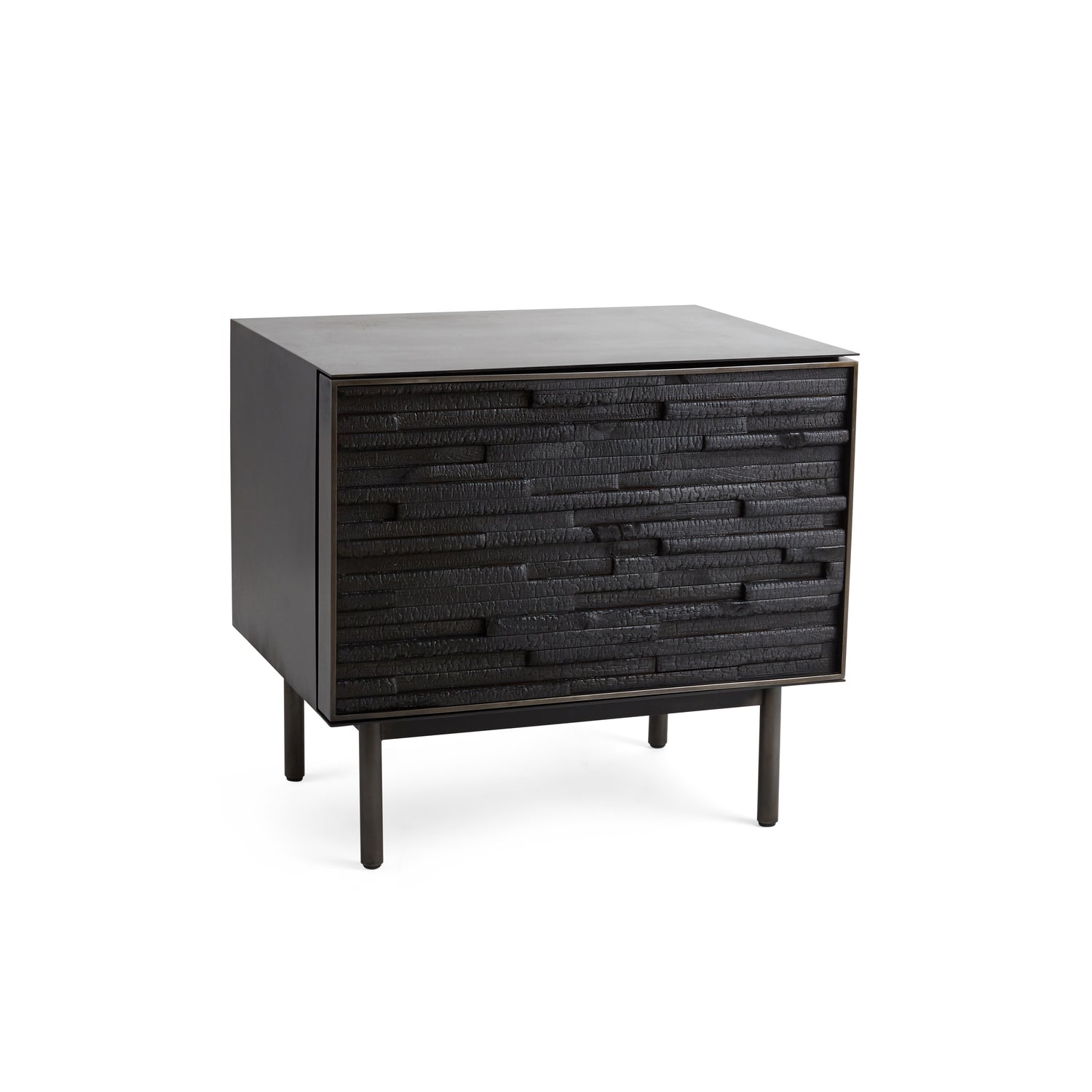 Charred Wood Nightstand