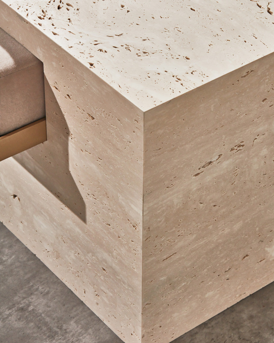 Coexist Bench Travertine