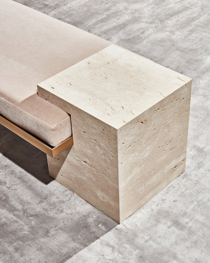 Coexist Bench Travertine