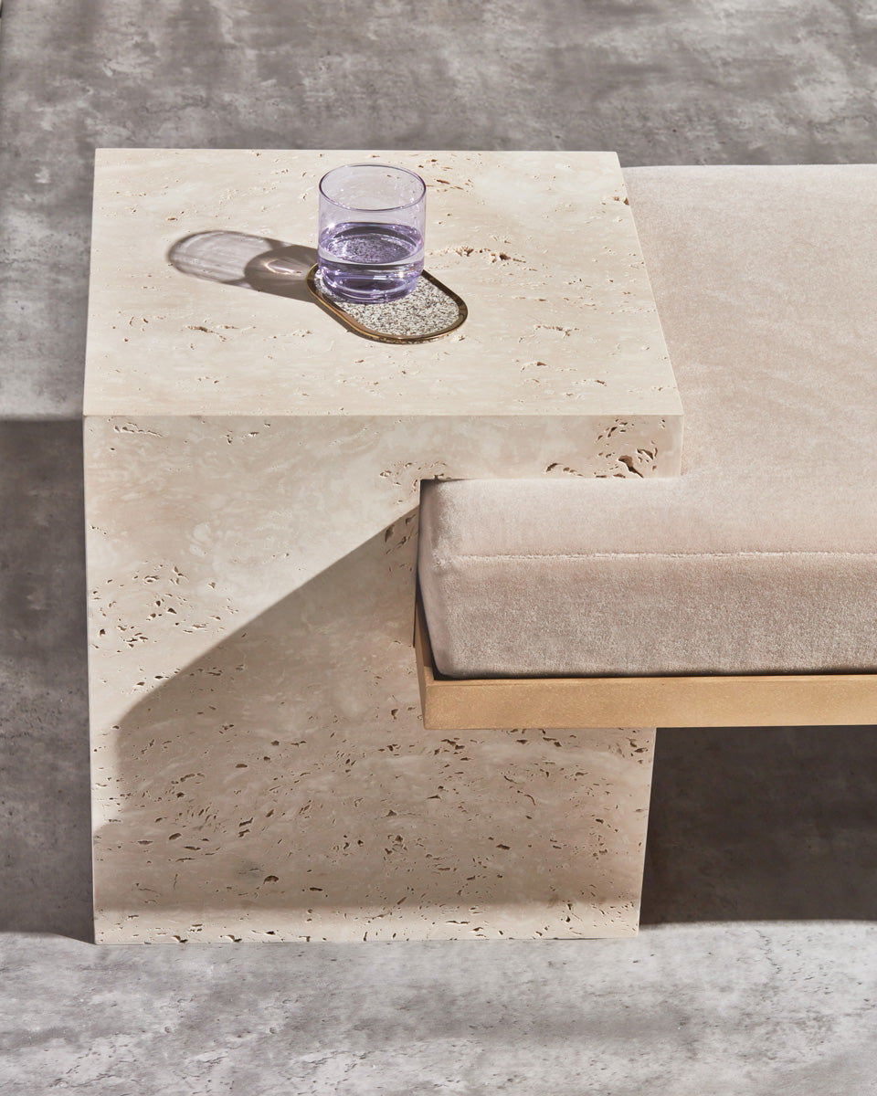 Coexist Bench Travertine