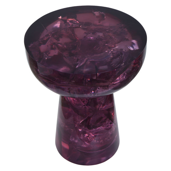 Ice Resin Clove Table (Purple Amethyst)